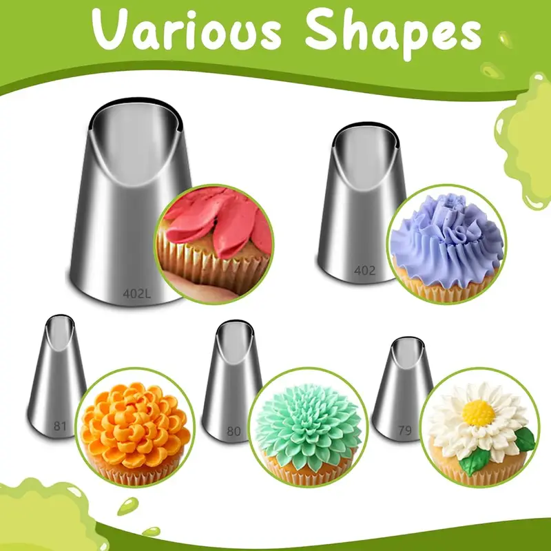 Kitchen Appliances Garage - Juego de 5 boquillas de acero
