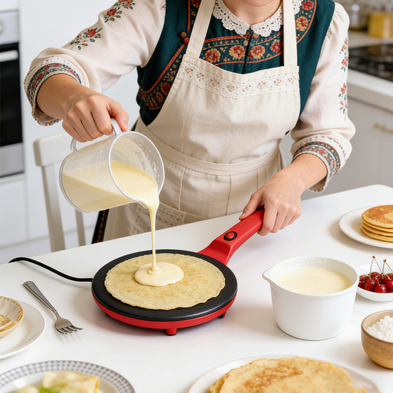 Electric Griddle Pancake - Crepera Eléctrica de Una Sola Cara
