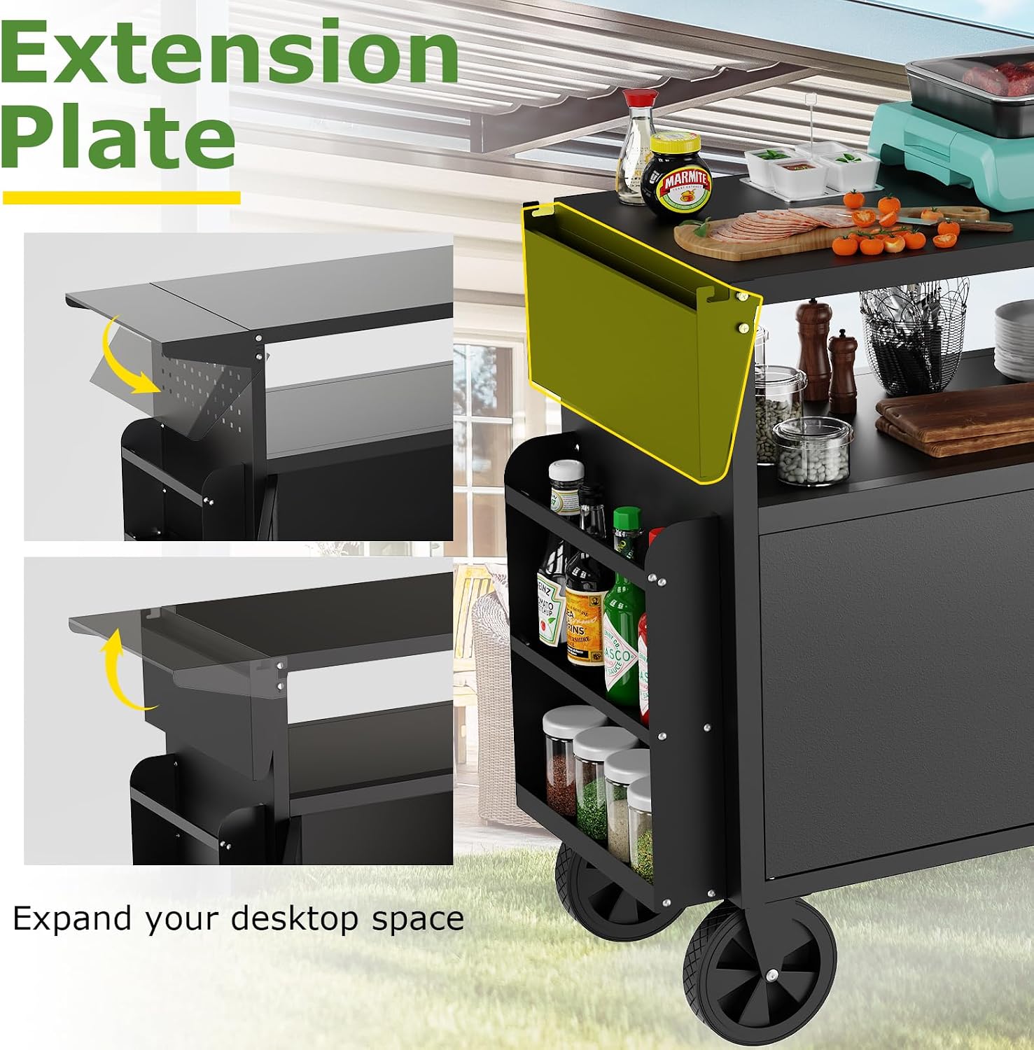 Carrito de parrilla para exter - Kitchen Appliances Organizer reseña y precio