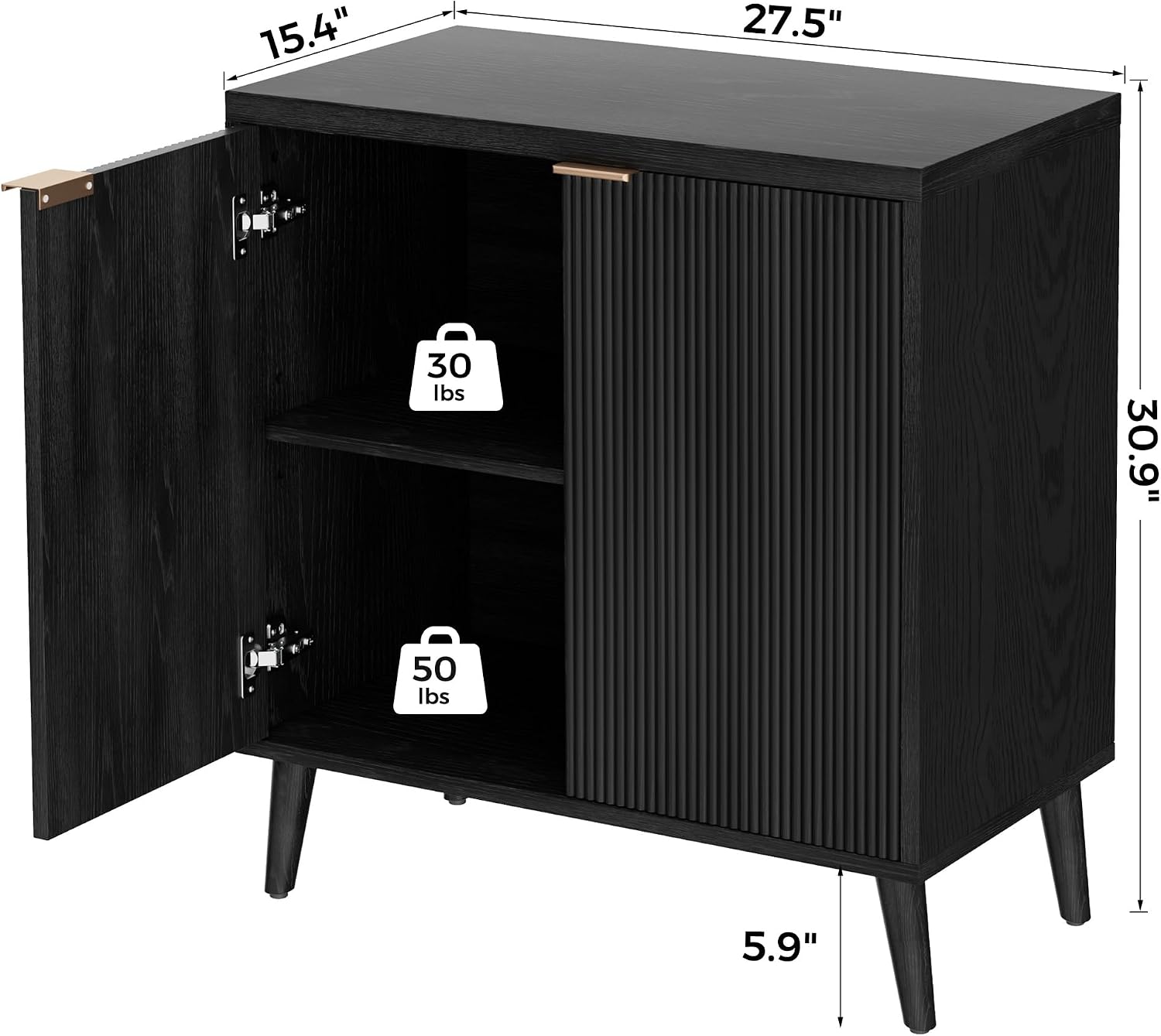 Aparador Acanalado Moderno con - Kitchen Appliances Organizer reseña y precio