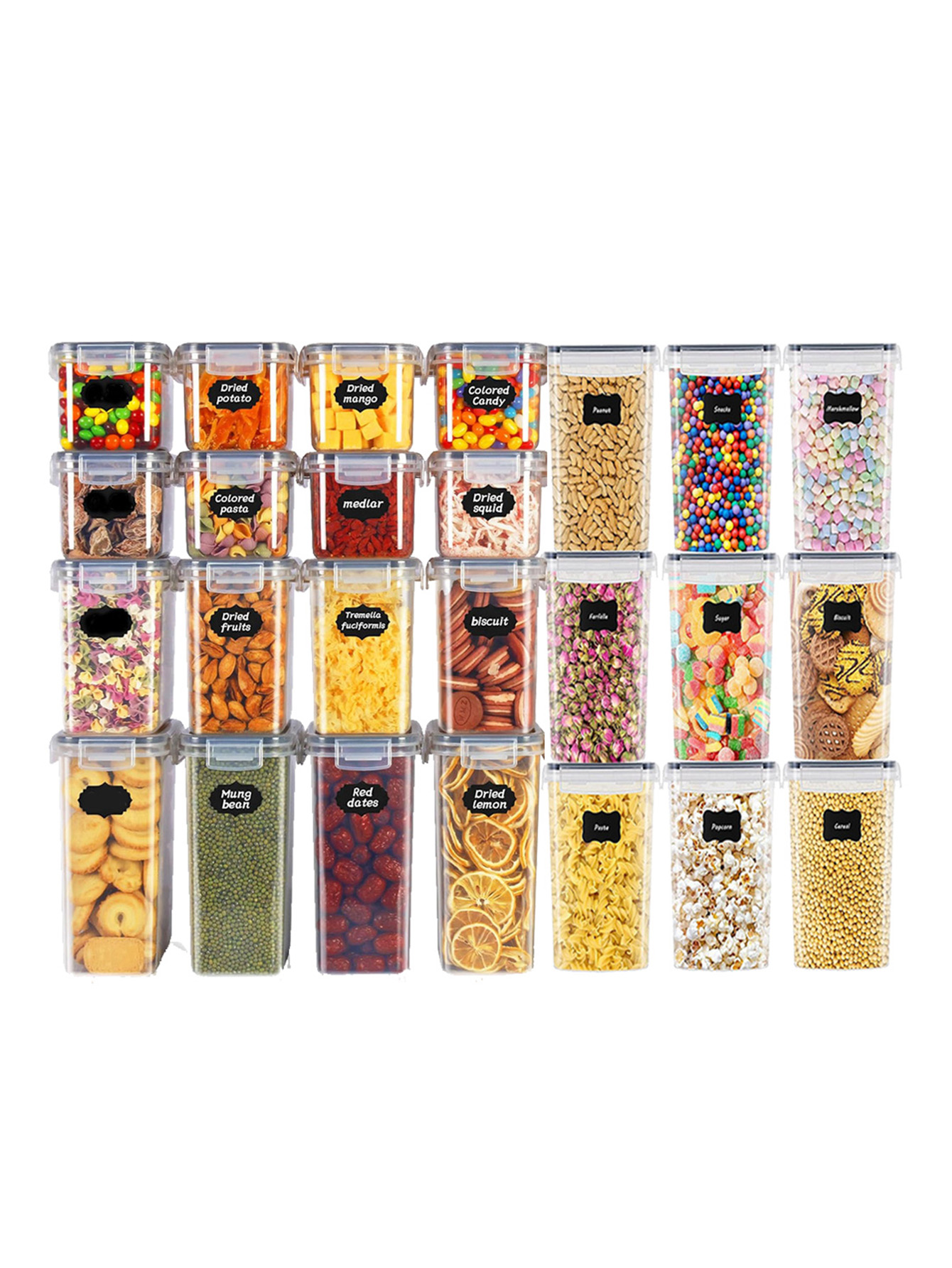 48 recipientes herméticos para - Kitchen Appliances Organizer reseña y precio