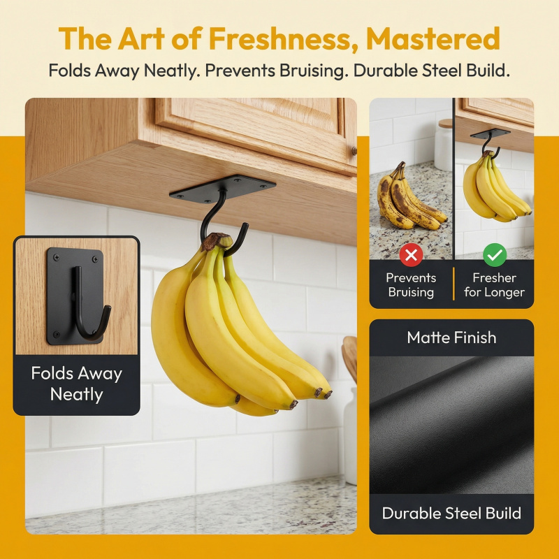 Gancho Adhesivo de Metal Negro - Kitchen Appliances Organizer reseña y precio